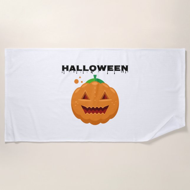Halloween Pumkin Strandtuch (Vorderseite)