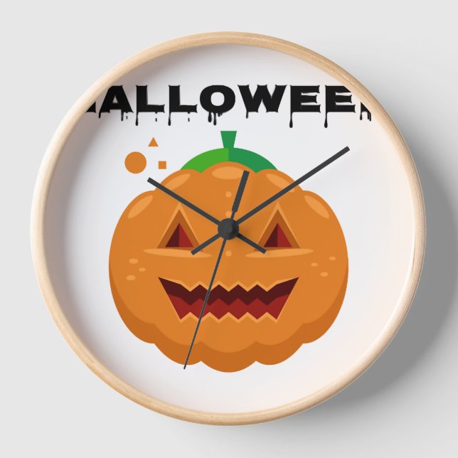 Halloween Pumkin Uhr (Vorderseite)