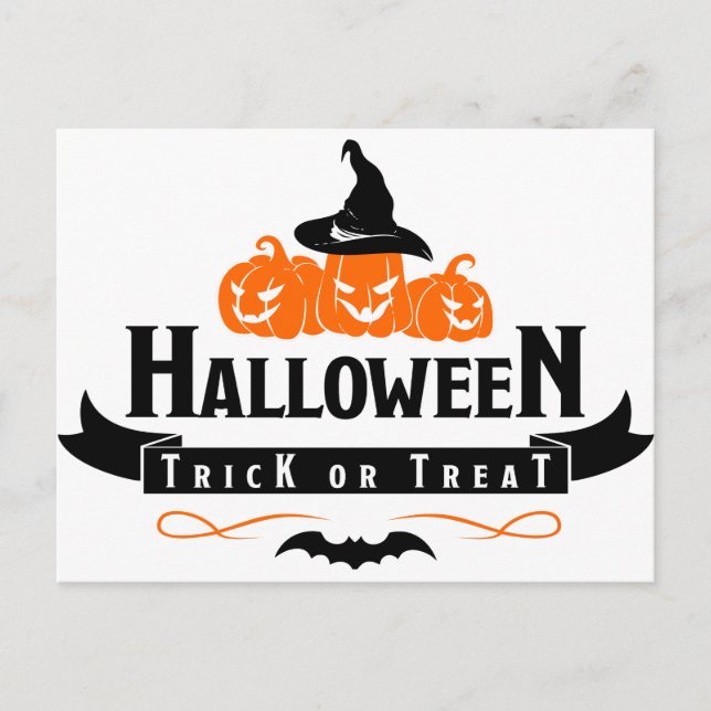 Halloween Pumkins Postard Postkarte (Vorderseite)