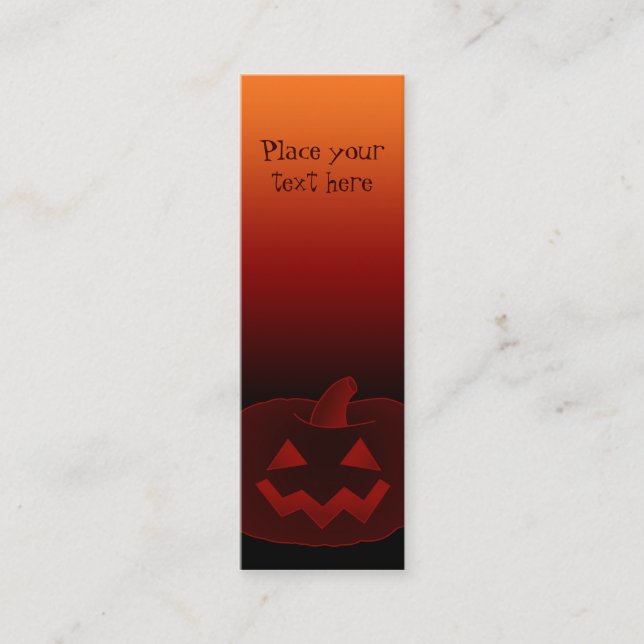 Halloween Pumpkin 2002 Mini Visitenkarte (Vorderseite)