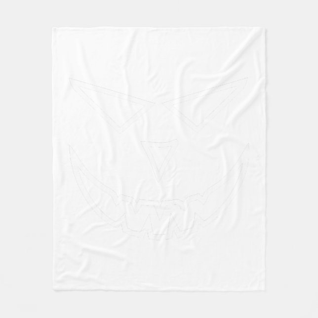 Halloween Pumpkin Angry Face Fleecedecke (Vorderseite)