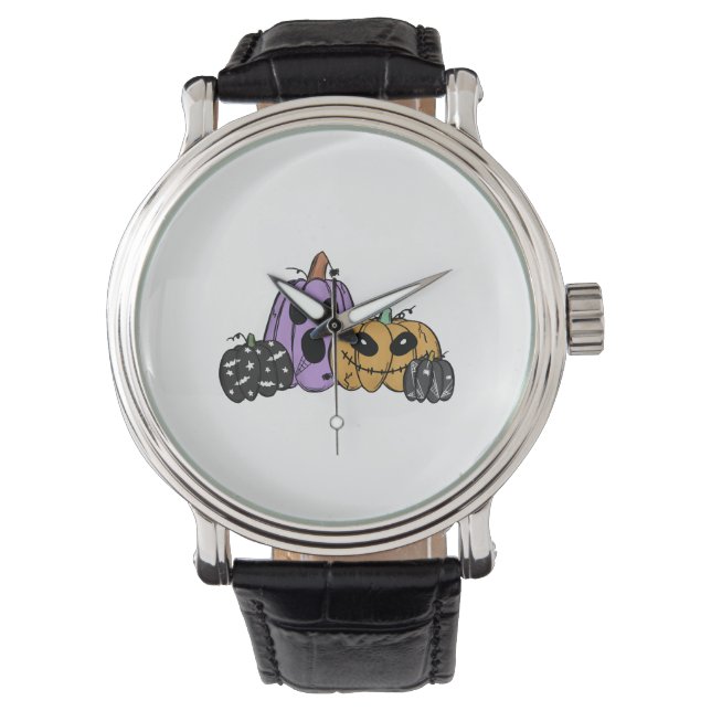Halloween Pumpkin Armbanduhr (Vorderseite)