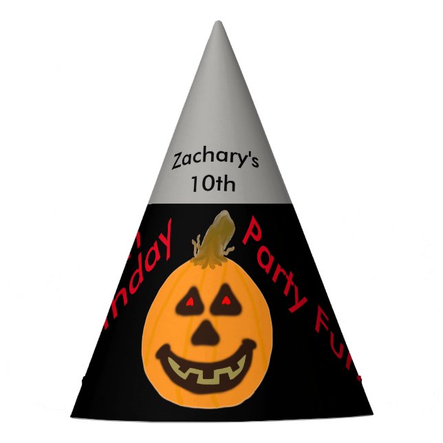 Halloween Pumpkin Balloons Birthday Hats Partyhütchen (Vorderseite)