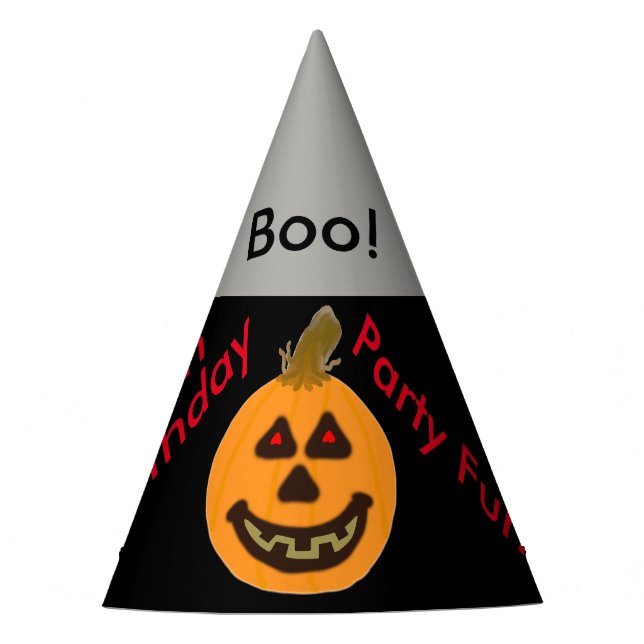 Halloween Pumpkin Balloons Boo Birthday Hats Partyhütchen (Vorderseite)