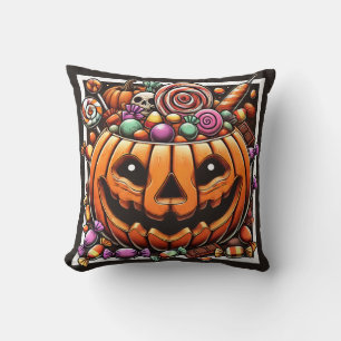 Halloween Pumpkin Basket Kissen