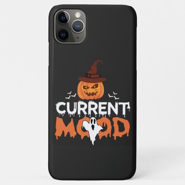 Halloween Pumpkin Bat Current Mood Horror Case-Mate iPhone Hülle (Rückseite)