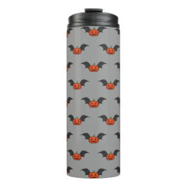 Halloween Pumpkin Bat Thermosbecher