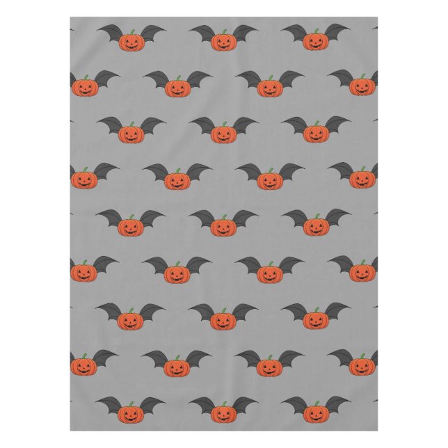 Halloween Pumpkin Bat Tischdecke (Vorderseite)