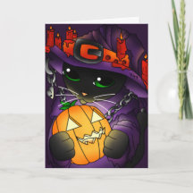 Halloween Pumpkin Black Hexenkatze