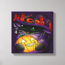 Halloween Pumpkin Black Hexenkatze