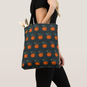 Halloween Pumpkin Black Tote Bag Tasche