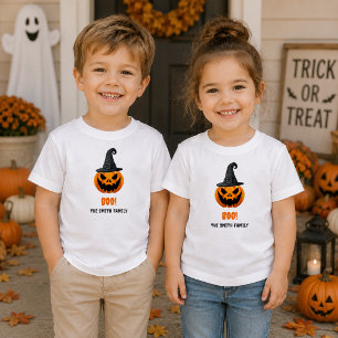 Halloween Pumpkin "BOO" - Personalisierter Name Kleinkind T-shirt