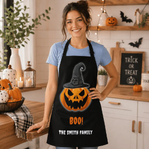 Halloween Pumpkin "BOO" - Personalisierter Name Schürze