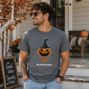 Halloween Pumpkin "BOO" - Personalisierter Name T-Shirt