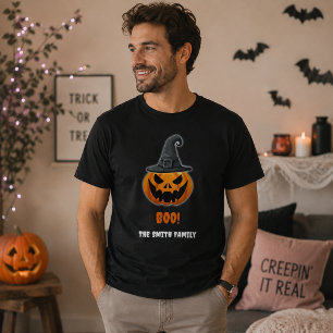Halloween Pumpkin "BOO" - Personalisierter Name T-Shirt