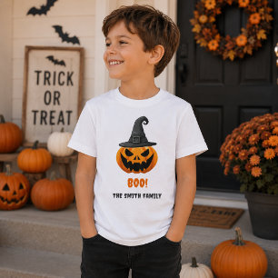 Halloween Pumpkin "BOO" - Personalisierter Name T-Shirt