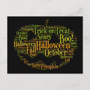 Halloween Pumpkin Boo! Postkarte