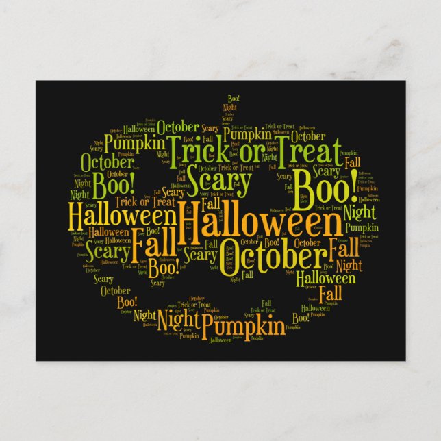Halloween Pumpkin Boo! Postkarte (Vorderseite)