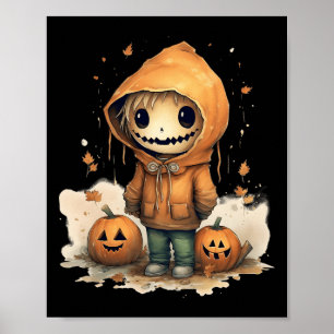 Halloween Pumpkin Boy Halloween Kinderkind Junge Poster