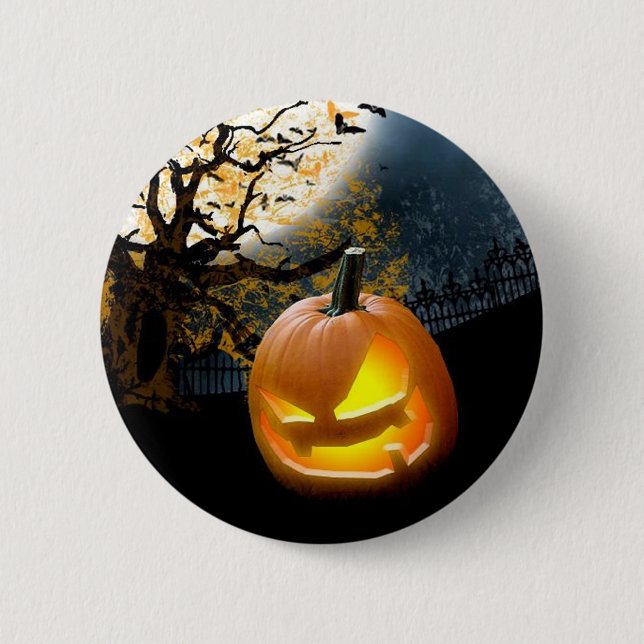 Halloween Pumpkin Button (Vorderseite)