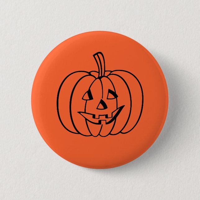 Halloween Pumpkin-Button Button (Vorderseite)