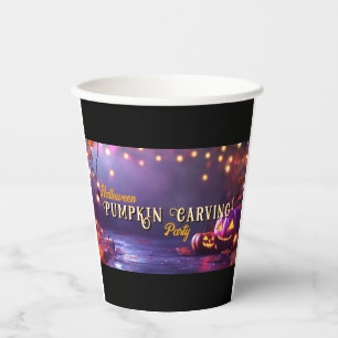 Halloween Pumpkin Carving Party Cup Pappbecher