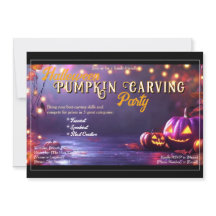 Halloween Pumpkin Carving Party Einladung
