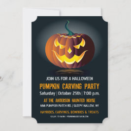 Halloween Pumpkin Carving Party Einladung