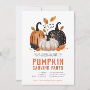 Halloween Pumpkin Carving Party Einladungen