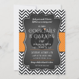 Halloween Pumpkin Carving und Cocktails Einladung