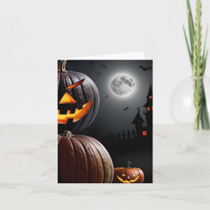 Halloween Pumpkin & Castle Study Feiertagskarte