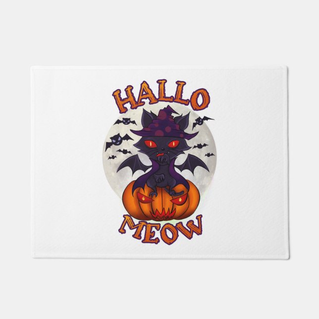 Halloween Pumpkin Catoween Fußmatte (Vorderseite)
