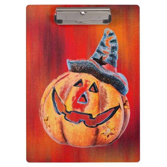 Halloween Pumpkin Clipboard Klemmbrett (Vorderseite)