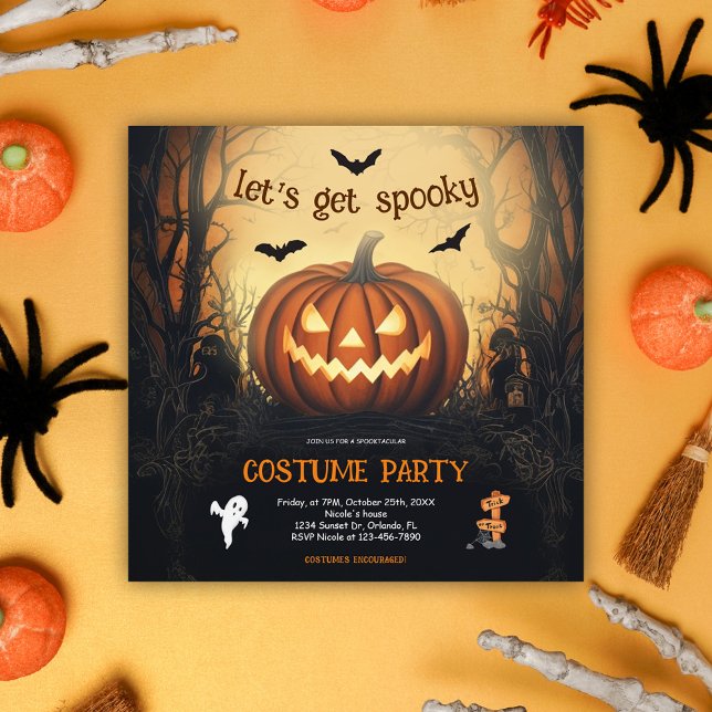 Halloween Pumpkin Costume Party Einladung (Halloween Pumpkin Costume Party Invitation)