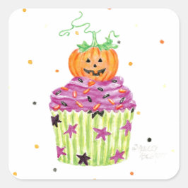 Halloween Pumpkin Cupcake Stickers