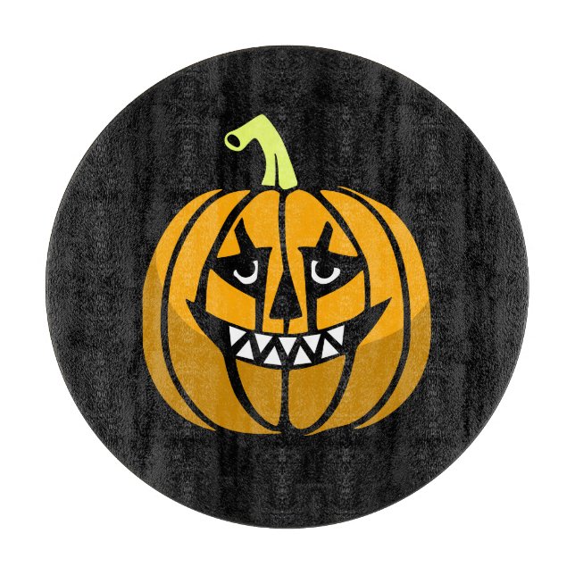 Halloween Pumpkin Cutting Board Schneidebrett (Vorderseite)