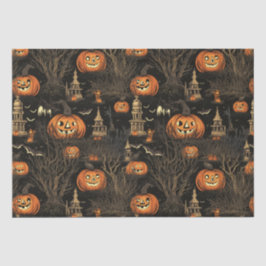 Halloween Pumpkin Dark Seidenpapier