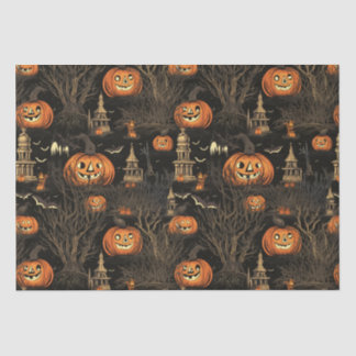 Halloween Pumpkin Dark Seidenpapier