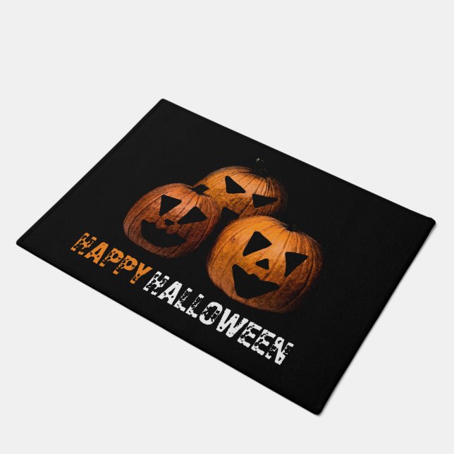 Halloween Pumpkin Doormat Fußmatte (Schrägansicht)