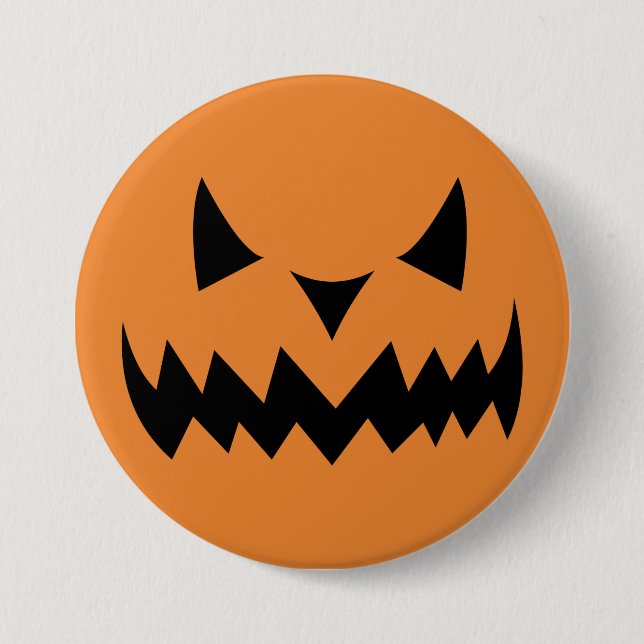 Halloween Pumpkin Face Button (Vorderseite)