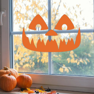 Halloween Pumpkin Face Holiday Window Decal Fensteraufkleber