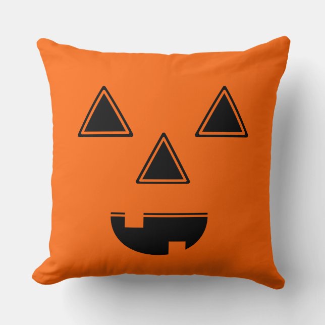 Halloween Pumpkin Face Pillow Kissen (Vorderseite)