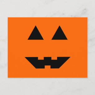 Halloween Pumpkin Face Postkarte