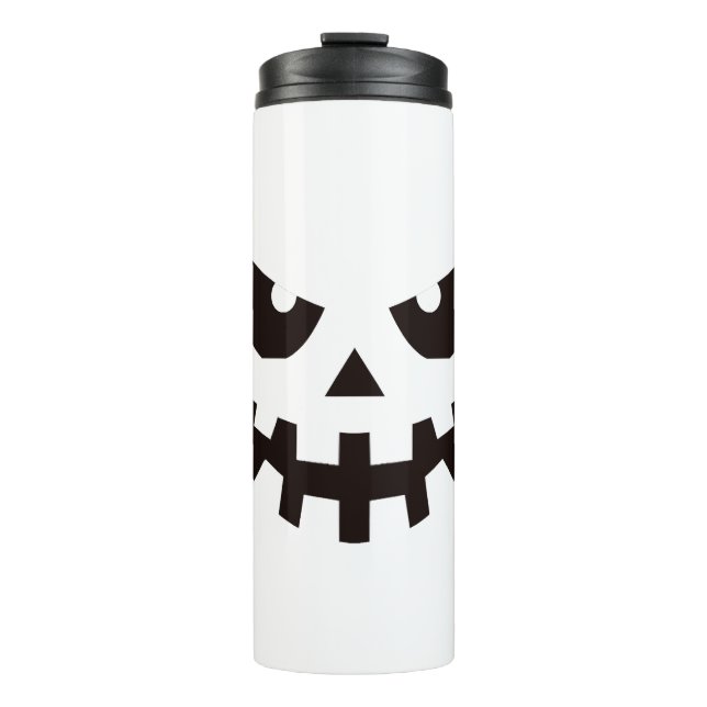 Halloween Pumpkin Face Thermosbecher (Vorderseite)