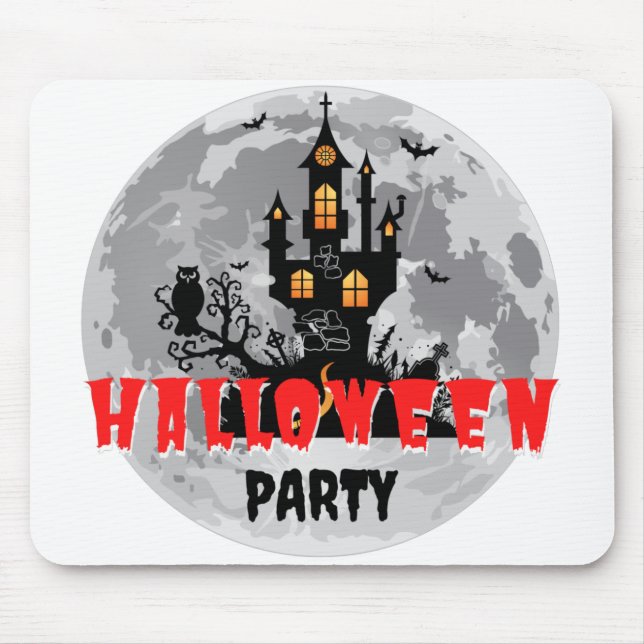 Halloween Pumpkin Face | Trick oder Treatstil Mousepad (Vorne)