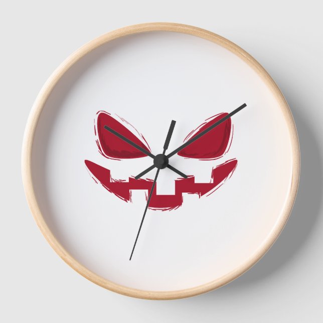 Halloween Pumpkin Face Uhr (Vorderseite)