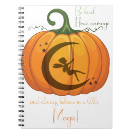 Halloween Pumpkin Fairy Design Notizblock