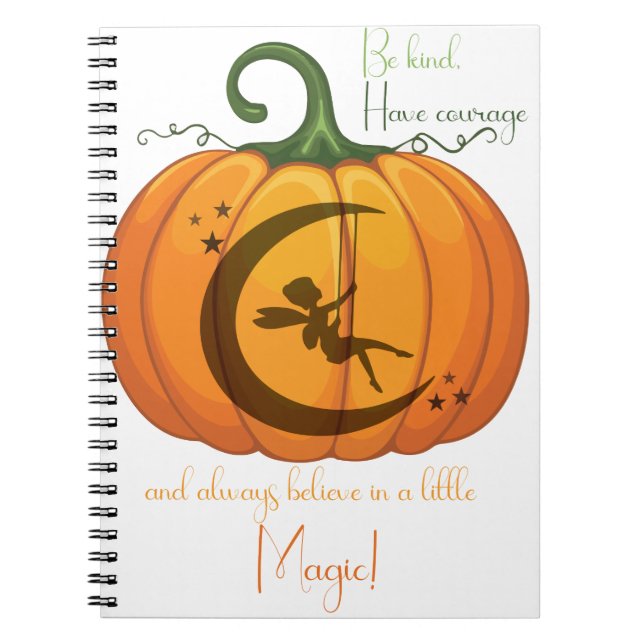 Halloween Pumpkin Fairy Design Notizblock (Vorderseite)