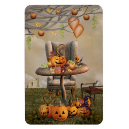 Halloween Pumpkin Fantasy Art Magnet