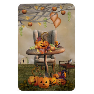 Halloween Pumpkin Fantasy Art Magnet